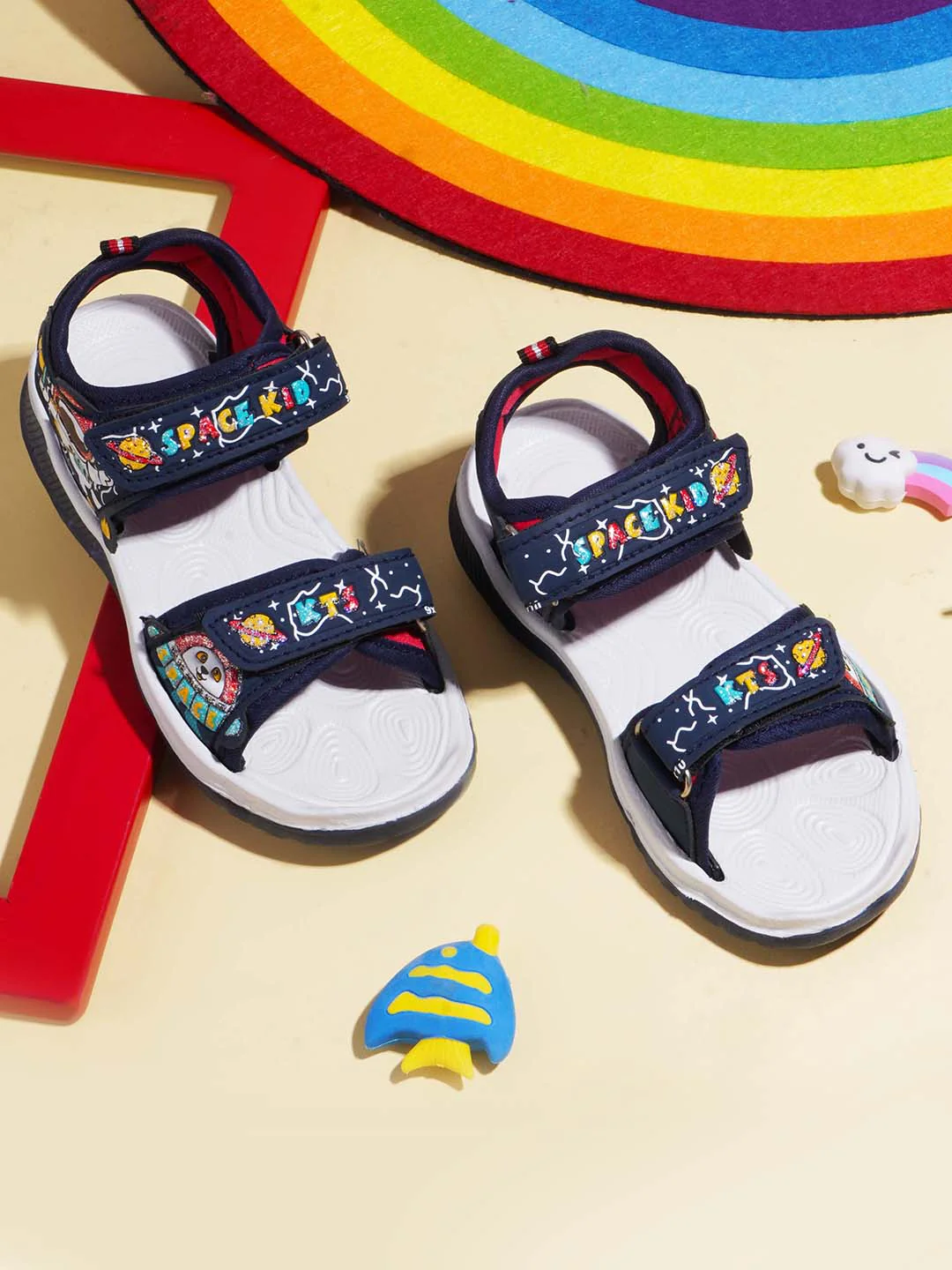 Kats FLAG Kids Boys and Girls Printed Sandals - Thumbnail
